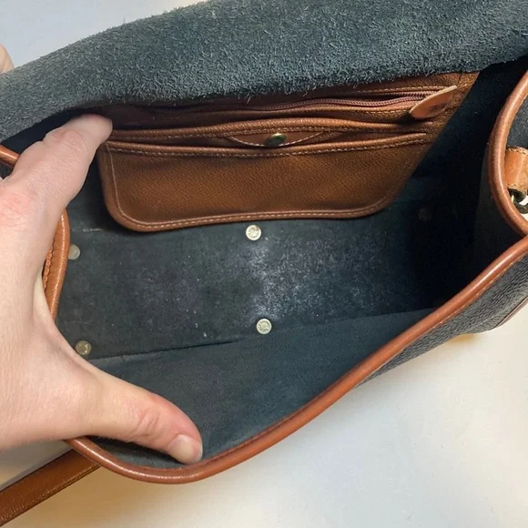 Vintage Dooney & Bourke All Weather Leather Essex Handbag USA pebbled black - Picture 10 of 14